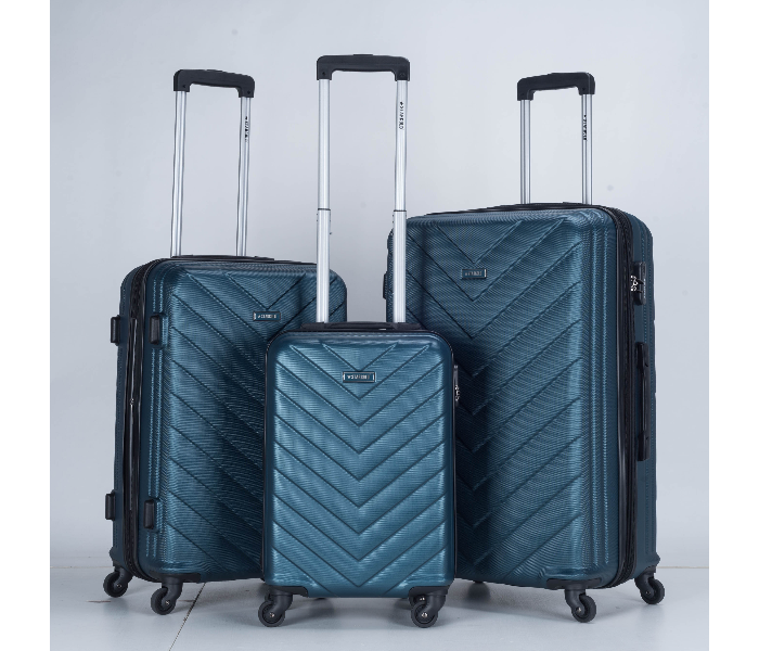 Star Gold SG-T83B Set of 3 High Quality ABS Trolley Bags - Indigo Blue - Zoom Image