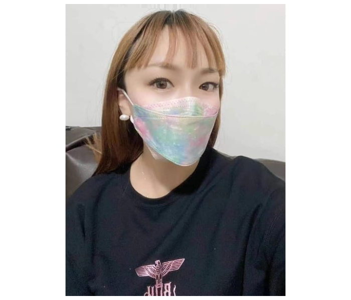 10PCS Mask KF94 Face Mask 3 Layer Non-woven Protection Filter 3D Anti Viral Mask Korean Style - Pink Green - Zoom Image