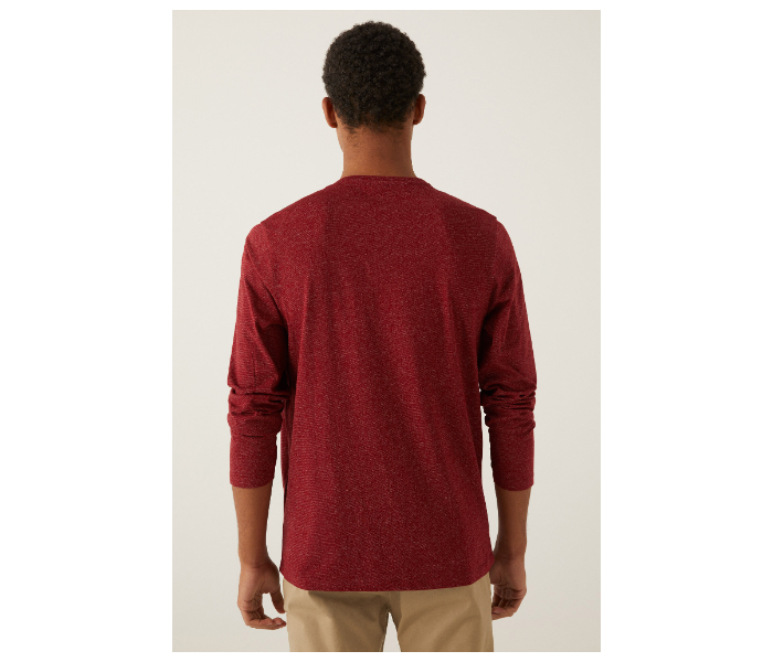 Springfield 022971768 Medium Long Sleeve T-Shirt for Men - Wine - Zoom Image 3