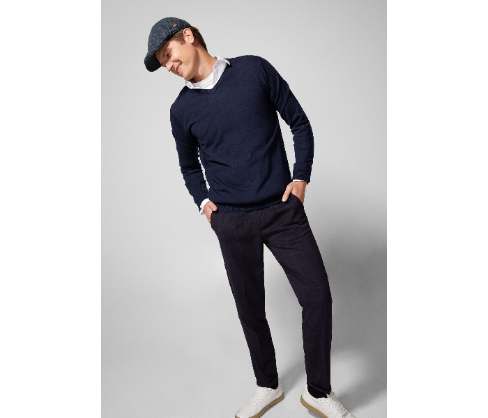 Springfield 140439311 Small Knitted Jumper for Men - Dark Blue - Zoom Image 1