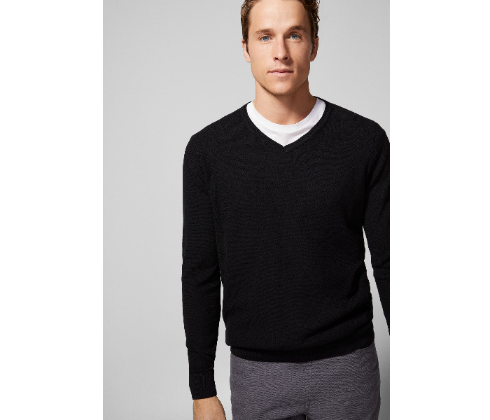 Springfield 140441501 XXL Knitted Jumper for Men - Black - Zoom Image 1