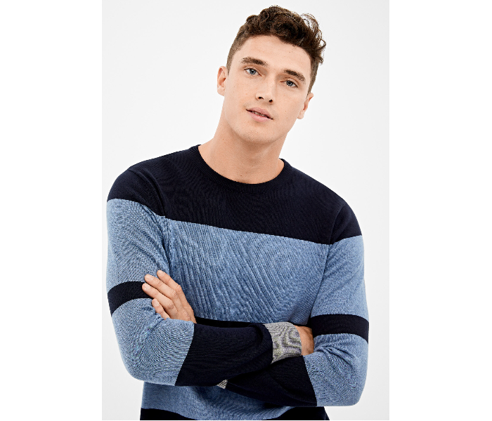 Springfield 140670111 Large Knitted Jumper for Men - Blue - Zoom Image 4