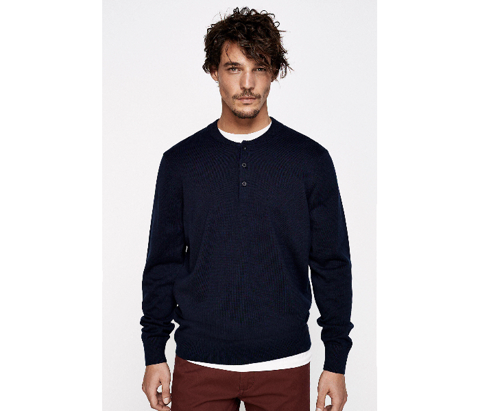 Springfield 141392911 XXL Cotton Knitwear for Men - Dark Blue - Zoom Image 3