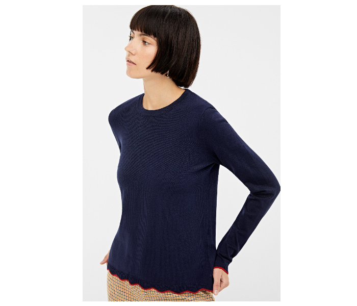 Springfield 133688619 Small Long Sleeve Knitwear for Women - Blue - Zoom Image 2