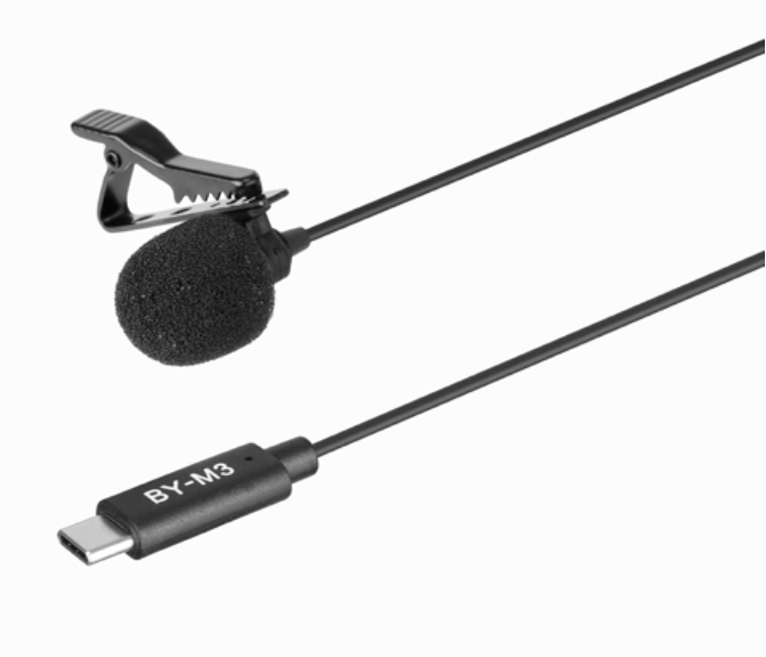 Boya BY-M3 C-Type Lavalier Mic - Black - Zoom Image 2