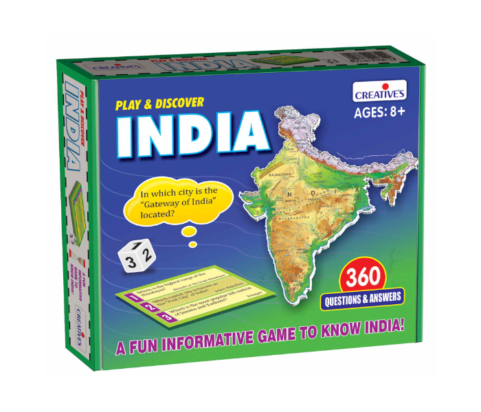 JMsouq Creative Educational CE00203 Play and Discover India Educational Game for Kids - Zoom Image 1