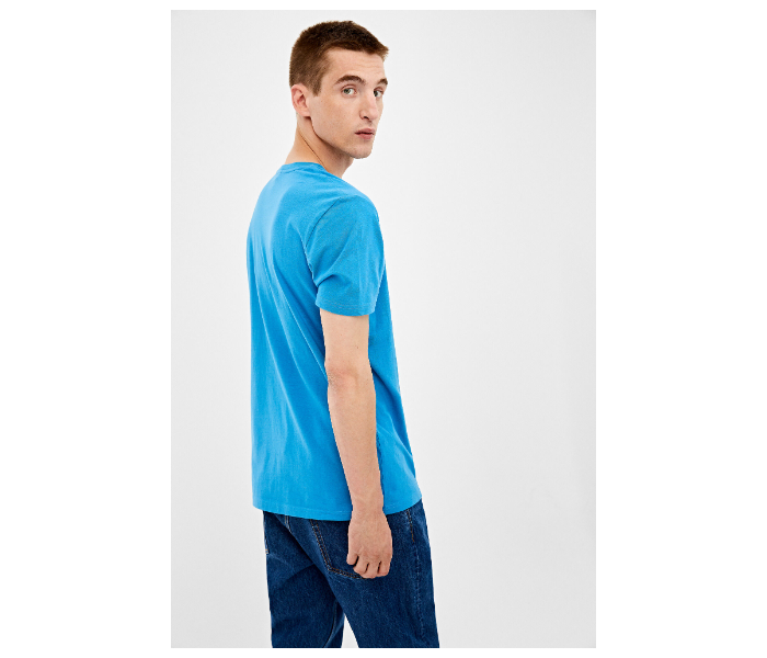 Springfield 026666385 Medium Short Sleeve T-Shirt for Men - Blue - Zoom Image 3