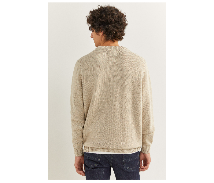 Springfield 141945551 XL Cotton Knitwear for Men - Beige - Zoom Image 2