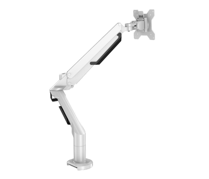 Epic Gamers Single Gas Spring Monitor Arm - White - Zoom Image