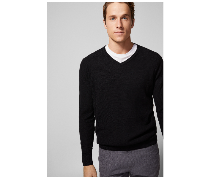 Springfield 140441501 XL Knitted Jumper for Men - Black - Zoom Image 1