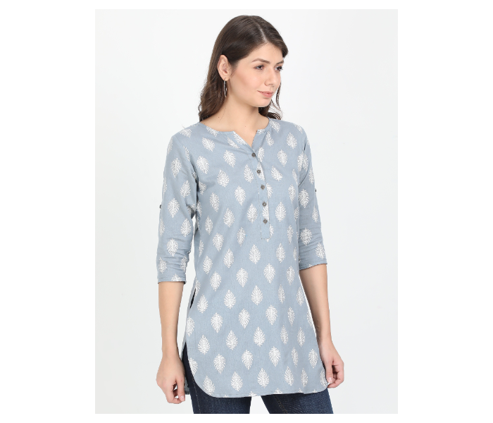 Kaia SK01ST0001LGY003 XL Short Kurti for Women - Grey - Zoom Image 3