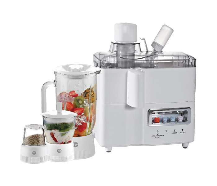 Microdigit MH840XR 4 in 1 Multi-function Food Processor Smart Jucer Blender - White - Zoom Image 1