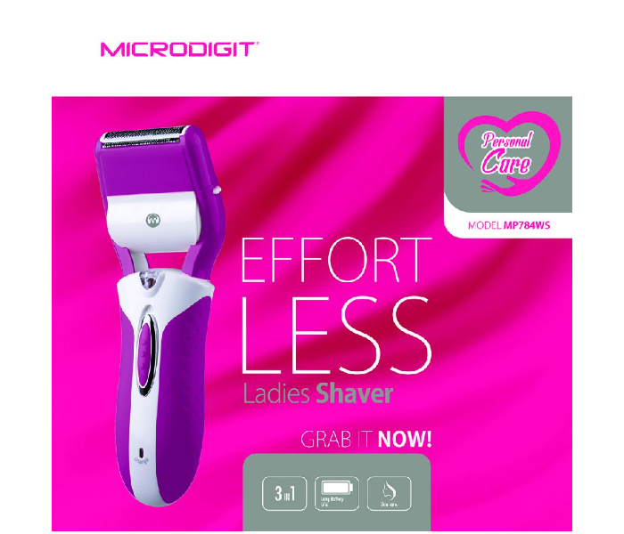 Microdigit MP784LS Effort Less Ladies Shaver - Pink - Zoom Image 2