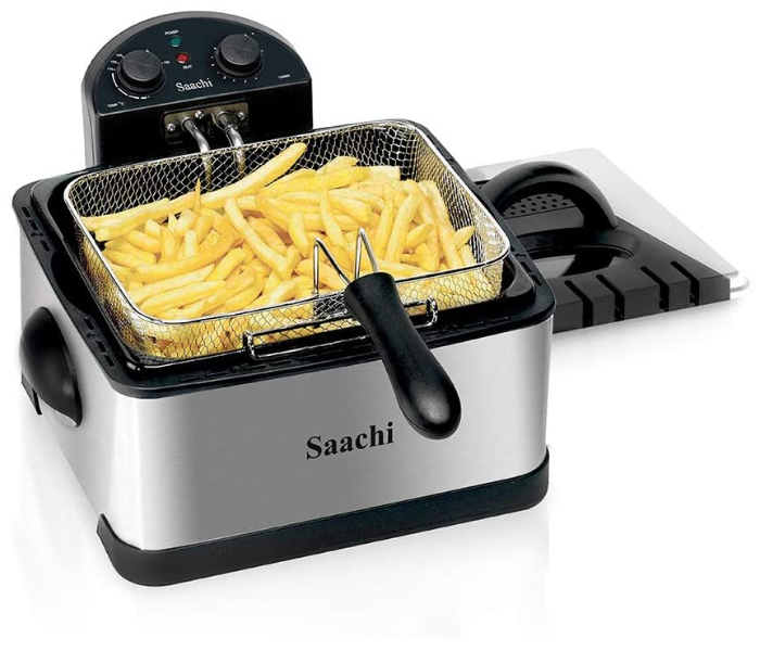 Saachi DF4762 2000W 4 Litre Stainless Steel Deep Fryer - Black and Silver - Zoom Image 1