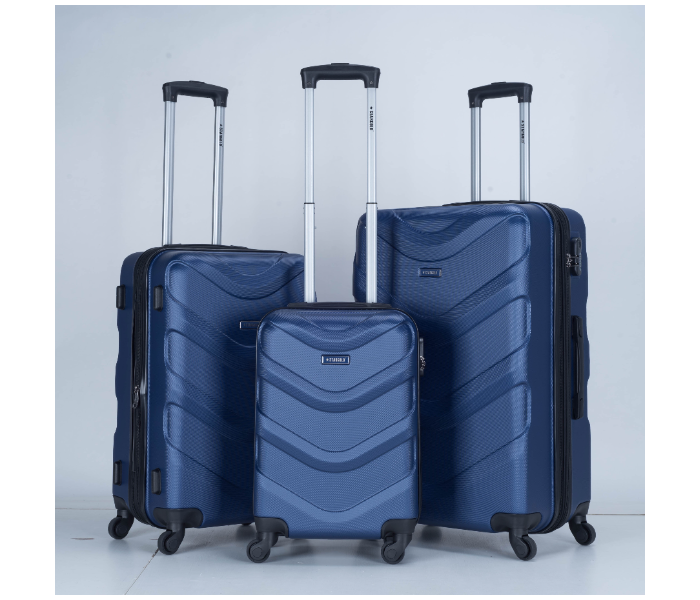 Star Gold SG-T85A Set of 3 High Quality ABS Trolley Bags - Blue - Zoom Image