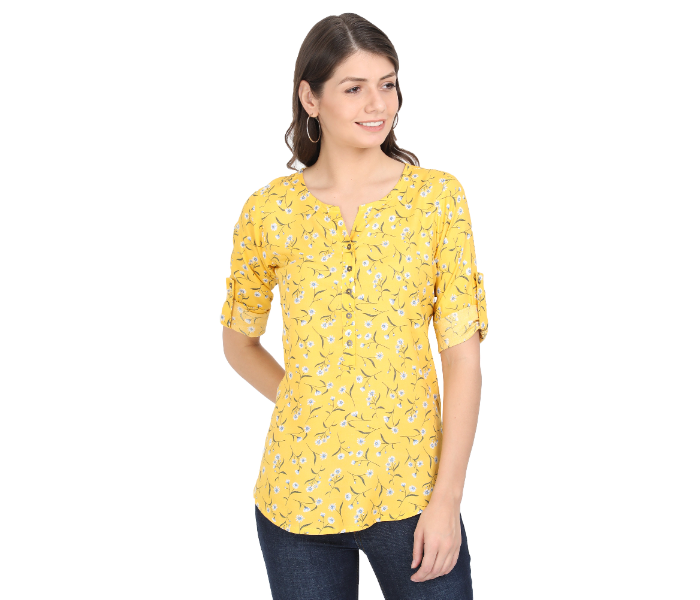 Kaia SK01ST0005LYL005 Medium Casual Top for Women - Yellow - Zoom Image 1