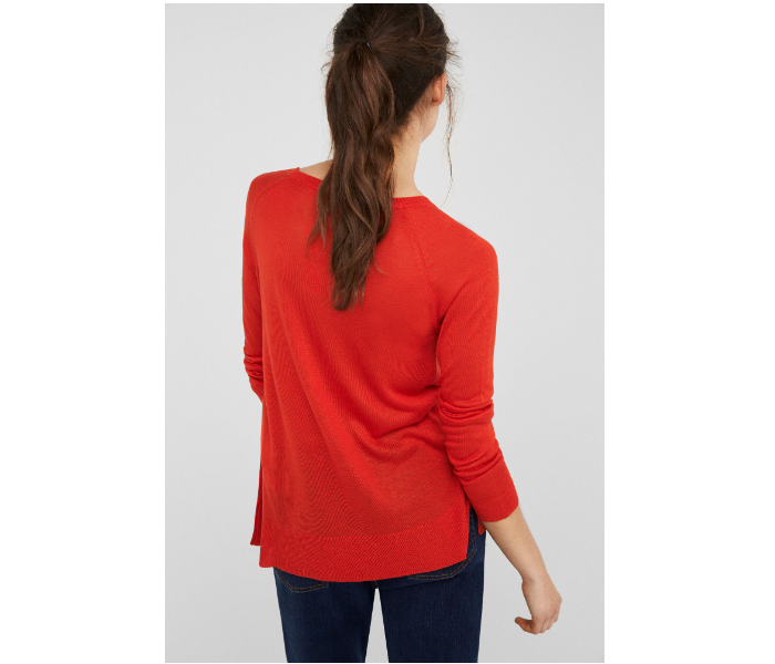 Springfield 133550264 Large Long Sleeve Knitwear For Women - Orange - Zoom Image 3