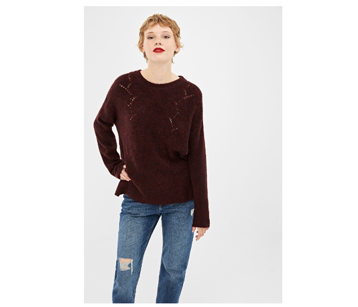 Springfield 133689479 Large Long Sleeve Knitwear for Women - Purple - Zoom Image 2