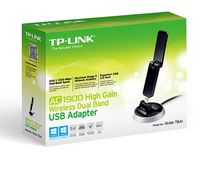 TP-Link Archer T9UH AC1900 High Gain Wireless Dual Band USB Adapter - Black - Zoom Image 4