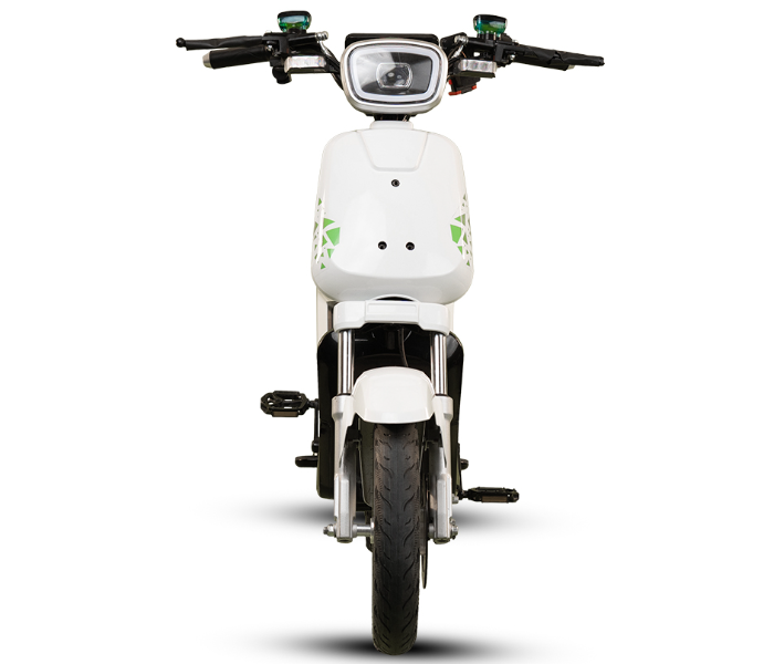 E-Motorad ENER-G 350W Dual Seater Electric Scooter - White - Zoom Image 2