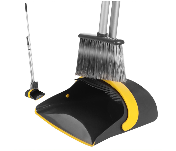 Fast And Easy FSZ0029 Cleaning 98X24X11cm Dustpans And Bristle Broom - Black - Zoom Image