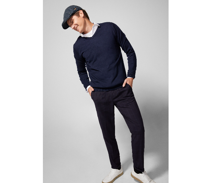 Springfield 140439311 Large Knitted Jumper for Men - Dark Blue - Zoom Image 1