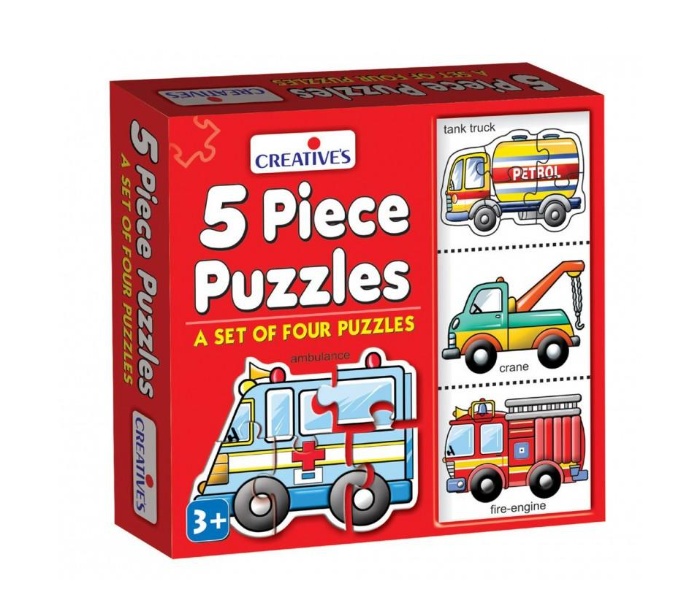 JMsouq Creative Educational CE00770 5 Piece Puzzles Educational Game for Kids - Zoom Image