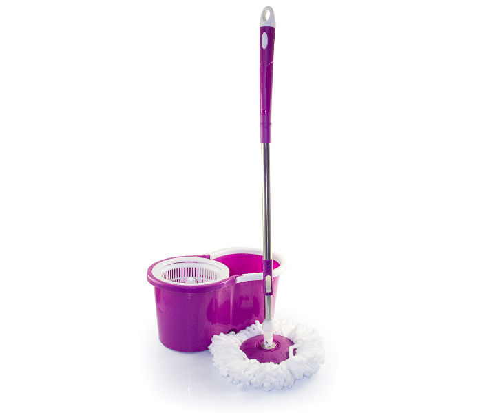 Easy 360 Degree Spinning Mop Bucket Set With 1 Free Mop Head - Purple - Zoom Image 8