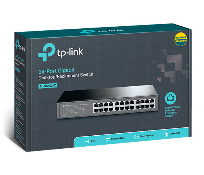 TP-Link 24-Port Gigabit Desktop Rackmount Switch TL-SG1024D - Black - Zoom Image 4