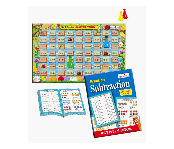 JMsouq Creative Educational CE01070 Practice Maths at Home Subtraction Educational Game for Kids - Zoom Image 2