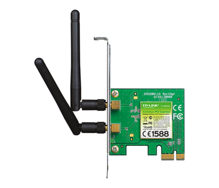 TP-Link 300Mbps Wireless N PCI Express Adapter TL-WN881ND - Black - Zoom Image 1