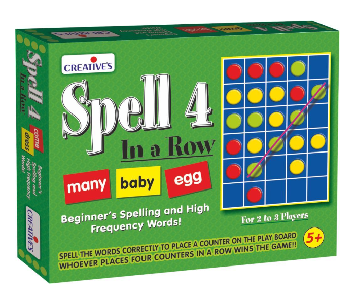 JMsouq Creative Educational CE01064 Spell 4 in a Row Educational Game for Kids - Zoom Image 1