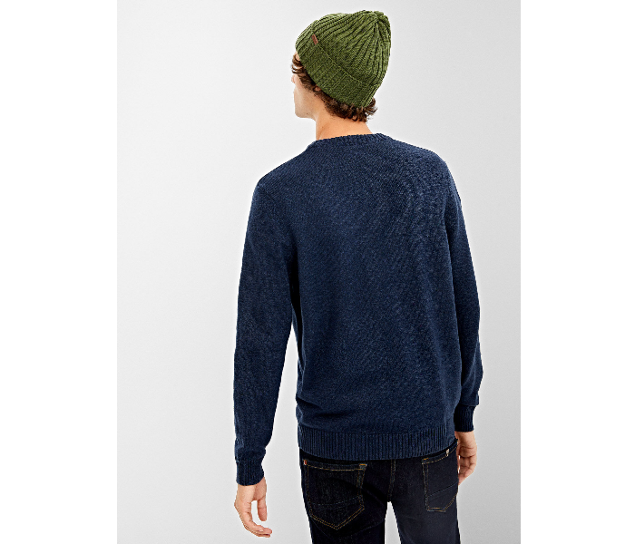 Springfield 140659011 Small Knitted Jumper for Men - Dark Blue - Zoom Image 3