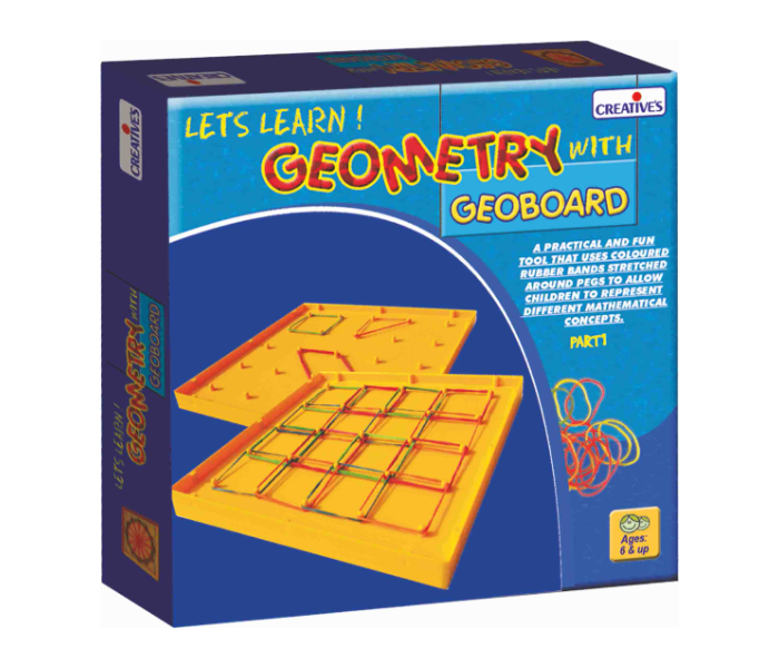 JMsouq Creative Educational CE00672 Geometry with Geoboard Game for Kids - Zoom Image 1