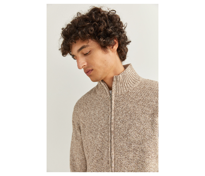 Springfield 023920854 Small Cardigan for Men - Beige - Zoom Image 2