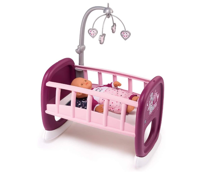 Smoby 7600220343 Baby Nurse Barbed Crib for Dolls - Pink - Zoom Image 1