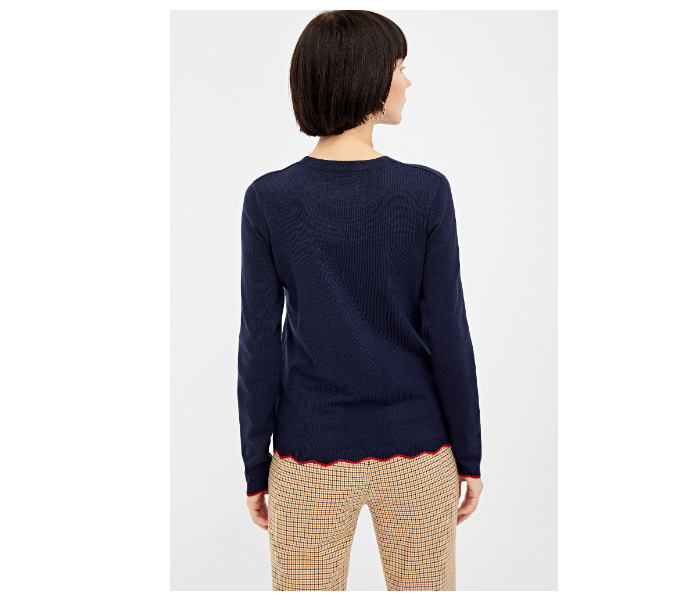 Springfield 133688619 Small Long Sleeve Knitwear for Women - Blue - Zoom Image 3