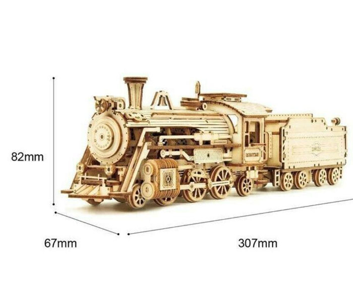 Locomotive Machinery Gear Wooden Model Kit 3D Wooden Puzzle TRAIN -Wood  - Zoom Image 3