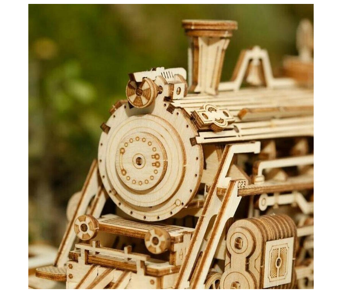 Locomotive Machinery Gear Wooden Model Kit 3D Wooden Puzzle TRAIN -Wood  - Zoom Image 2