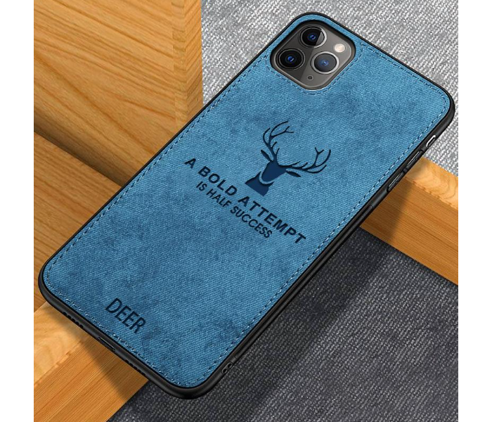 Deer Shockproof Cloth Cover for Iphone 12 Pro Max - Blue - Zoom Image