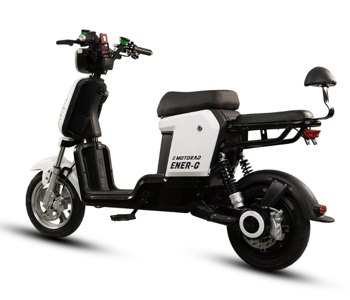 E-Motorad ENER-G 350W Dual Seater Electric Scooter - White - Zoom Image 4