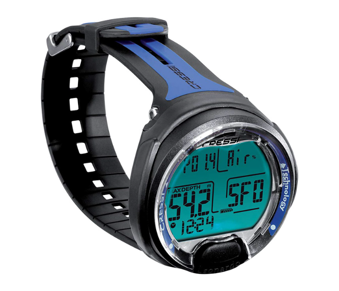 Cressi Leonardo Dive Computer - Black and Blue - Zoom Image