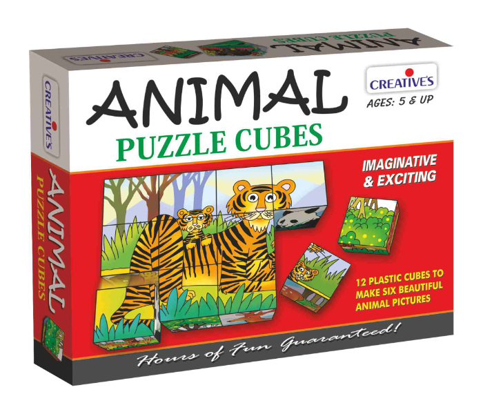 JMsouq Creative Educational CE00707 Animal Puzzle Cubes Educational Game for Kids - Zoom Image 1