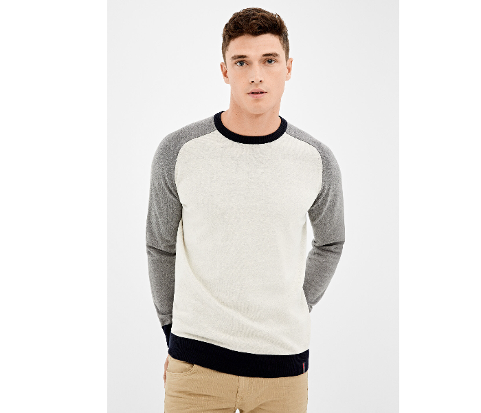 Springfield 140672841 XXL Knitted Jumper for Men - White - Zoom Image 3