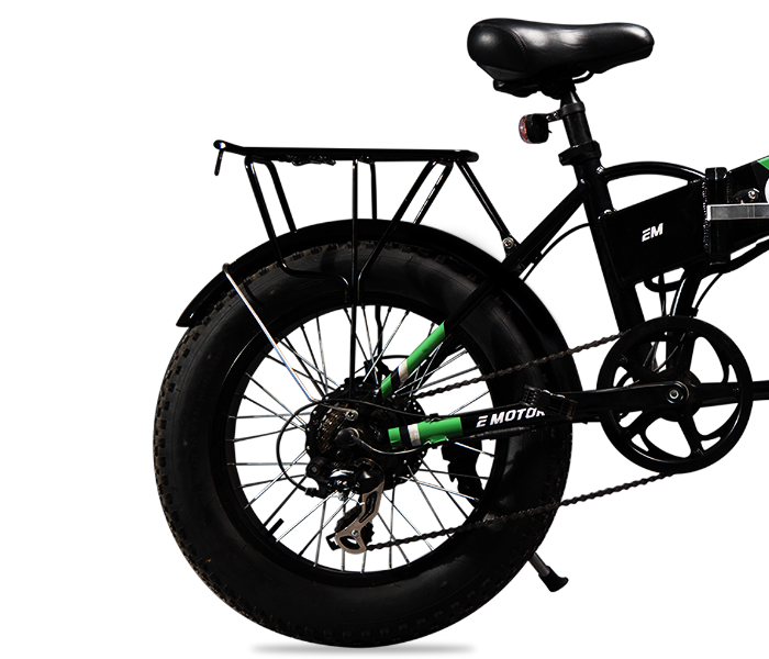 E-Motorad Doodle 350W Foldable Electric Bike - Black - Zoom Image 5