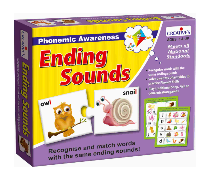 JMsouq Creative Educational CE00161 Ending Sounds Educational Game for Kids - Zoom Image