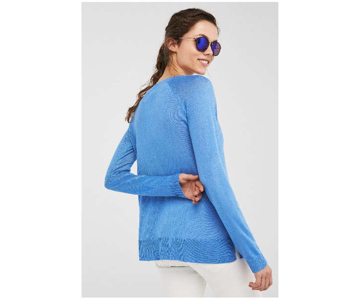 Springfield 133551013 XS Long Sleeve Knitwear For Women - Medium Blue - Zoom Image 3