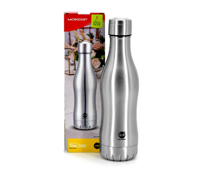 Microdigit MR975VB 650ml Vacuum Water Bottle - Silver - Zoom Image 2