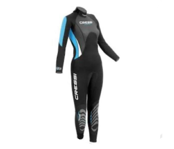 Cressi Morea 3mm Premium High Stretch Full Wetsuit for Women - Black - Zoom Image