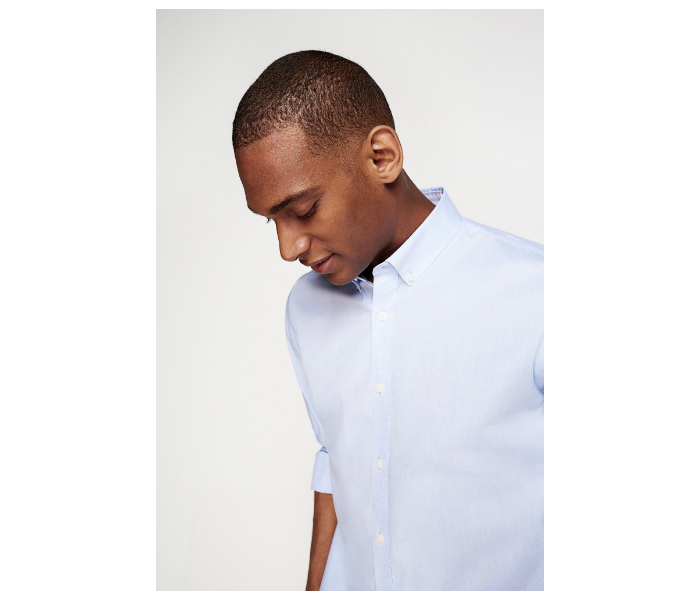 Springfield 150350218 S Shirts For Men - Light Blue - Zoom Image 4